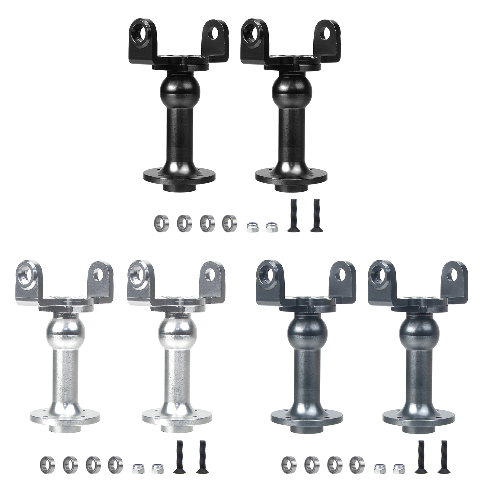 Model Kit Tamiya - Aluminium-Achsen-/Wellenrohr-C-Hubs-Kit für Tamiya Super ClodBuster Bullhead