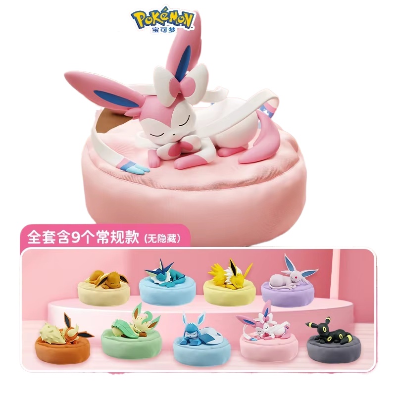 Model Kit Japan - 2026 Heiße Anime Eevee Multi-Stand-Schlafpositionen-Serie Blindbox-Figuren