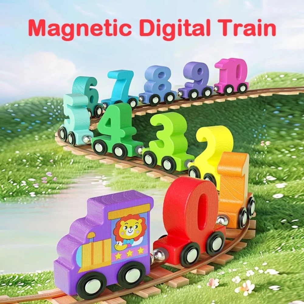 Model Kit Train - 1 Set 0-10 Nummerierte Digitale Eisenbahn-Spielzeuge