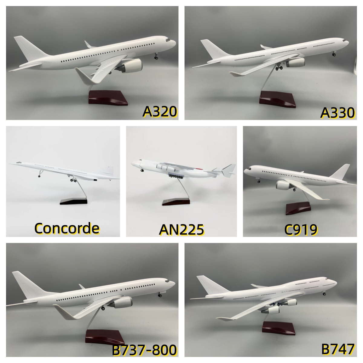 Model Kit Plane - 47CM Blanko Weißes DIY Flugzeugmodell-Set für