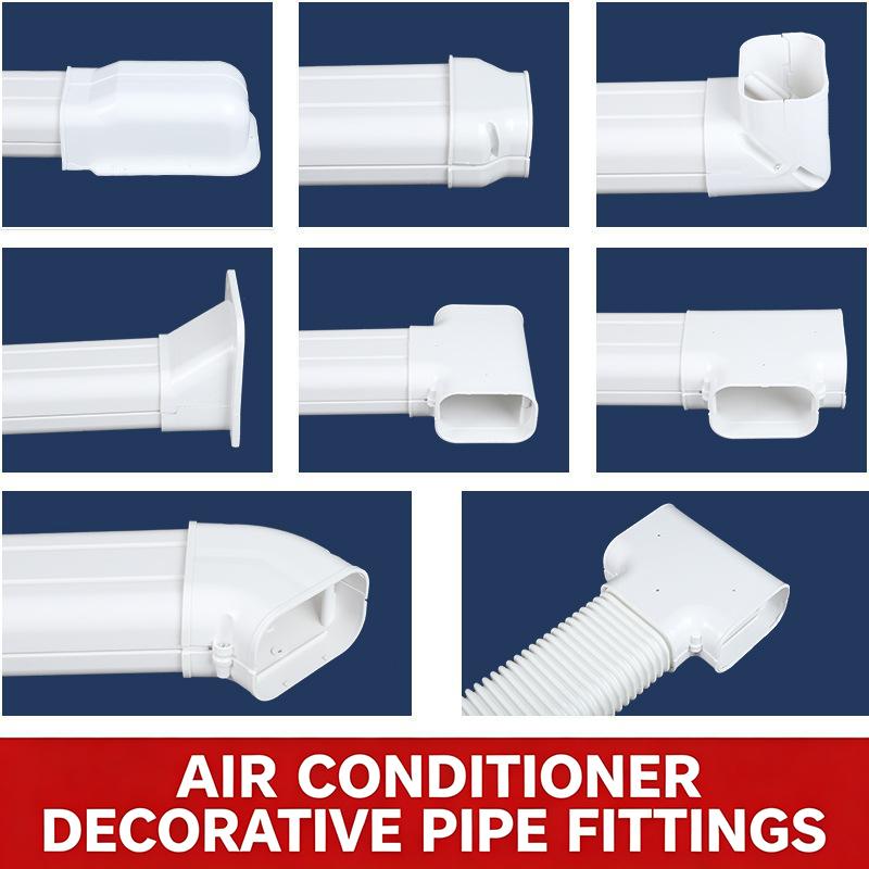 Model Kit Quick - 75*65mm Klimaanlagen-Leitungssatz-Abdeckungssystem PVC Weiß Kupplungs-Endkappenabdeckung Flachbogen