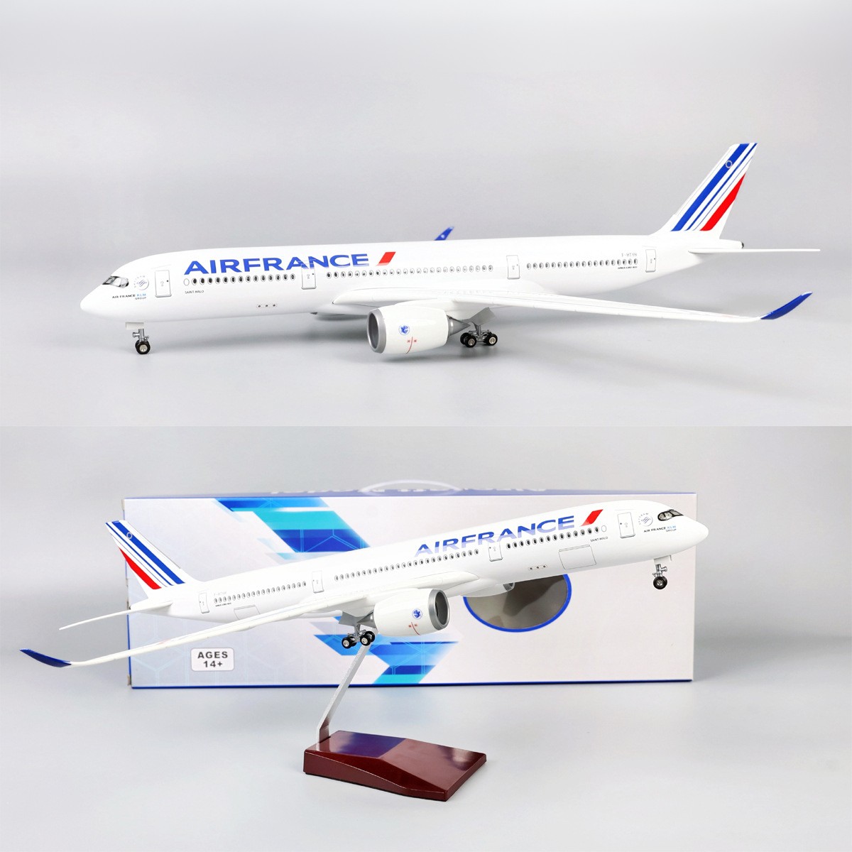 Model Kit Plane - 47cm Air France A350 Modellflugzeug mit