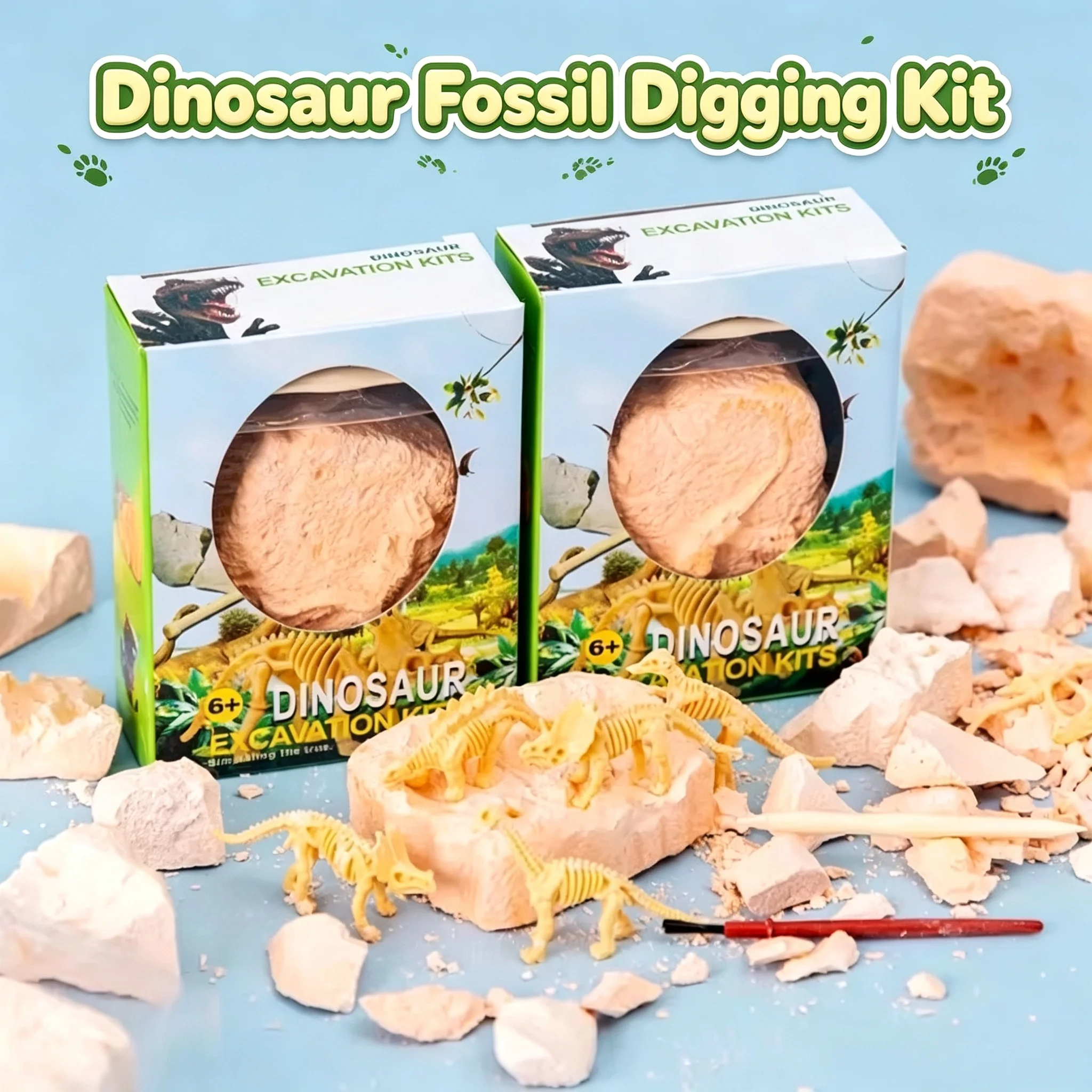 Model Kit Excavator - Dinosaurier-Fossilien-Ausgrabungsset für Kinder – STEM-Lernspielzeug zum