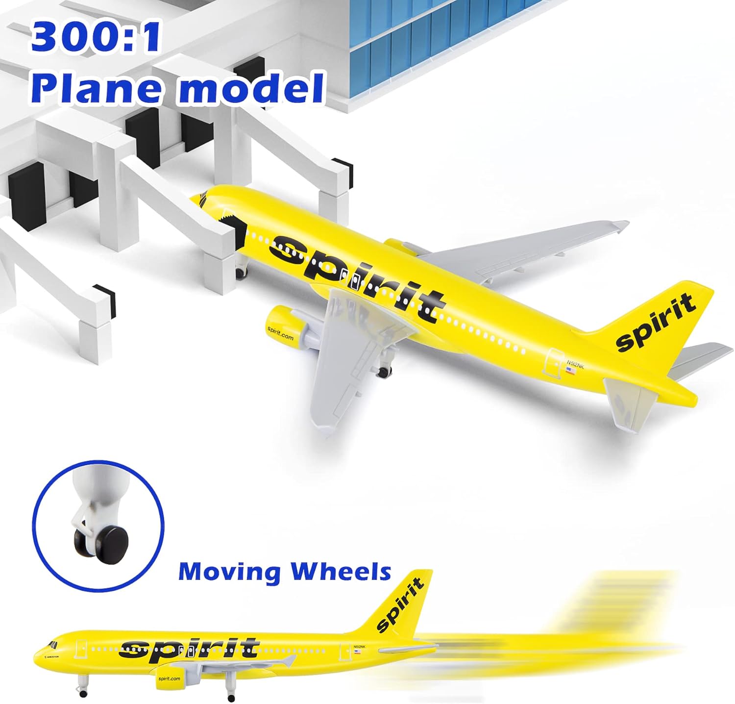 Model Kit Plane - 20cm Spirit A320 Flugzeugmodell-Bausatz im Maßstab