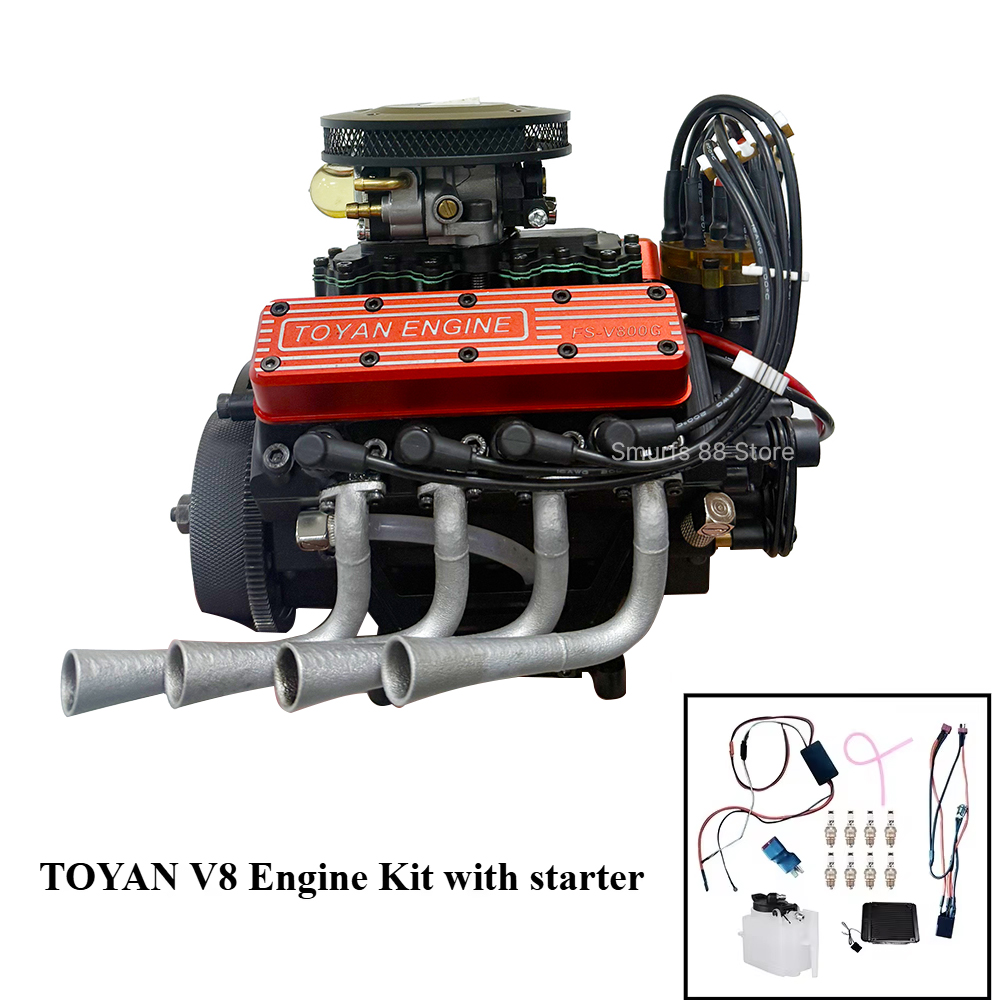 Model Kit Engine V8 - TOYAN V8 Metallmotor-Modell zum Selbermachen, 28