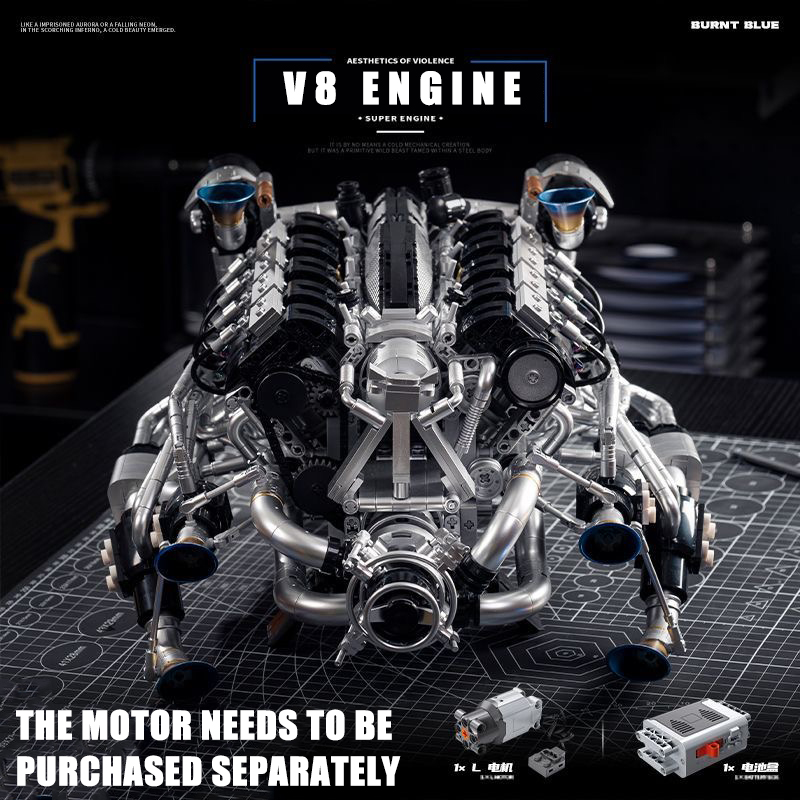 MOC Supercar V8 Motorbausteine – Model Kit Engine V8 Bewertung und Preis