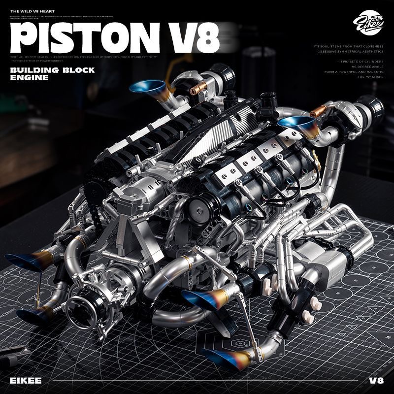 MOC Supercar V8 Motorbausteine – Model Kit Engine V8 Bewertung und Preis