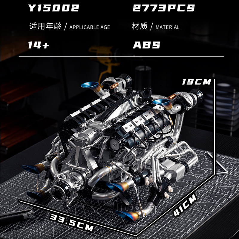 MOC Supercar V8 Motorbausteine – Model Kit Engine V8 Bewertung und Preis