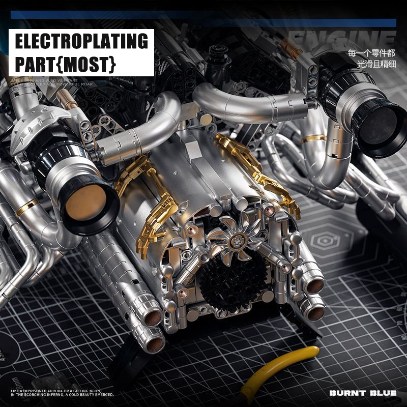 MOC Supercar V8 Motorbausteine – Model Kit Engine V8 Bewertung und Preis