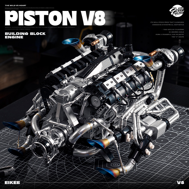 Technischer Supercar V8-Motor  – Model Kit Engine V8 Bewertung und Preis