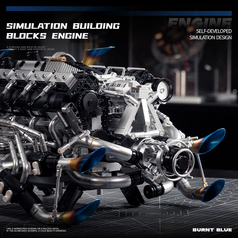 Technischer Supercar V8-Motor  – Model Kit Engine V8 Bewertung und Preis
