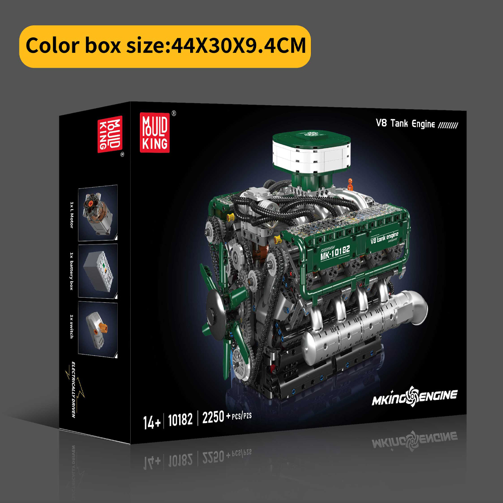 Mould King 10182 V8 Tank Motor – Model Kit Engine V8 Bewertung und Preis