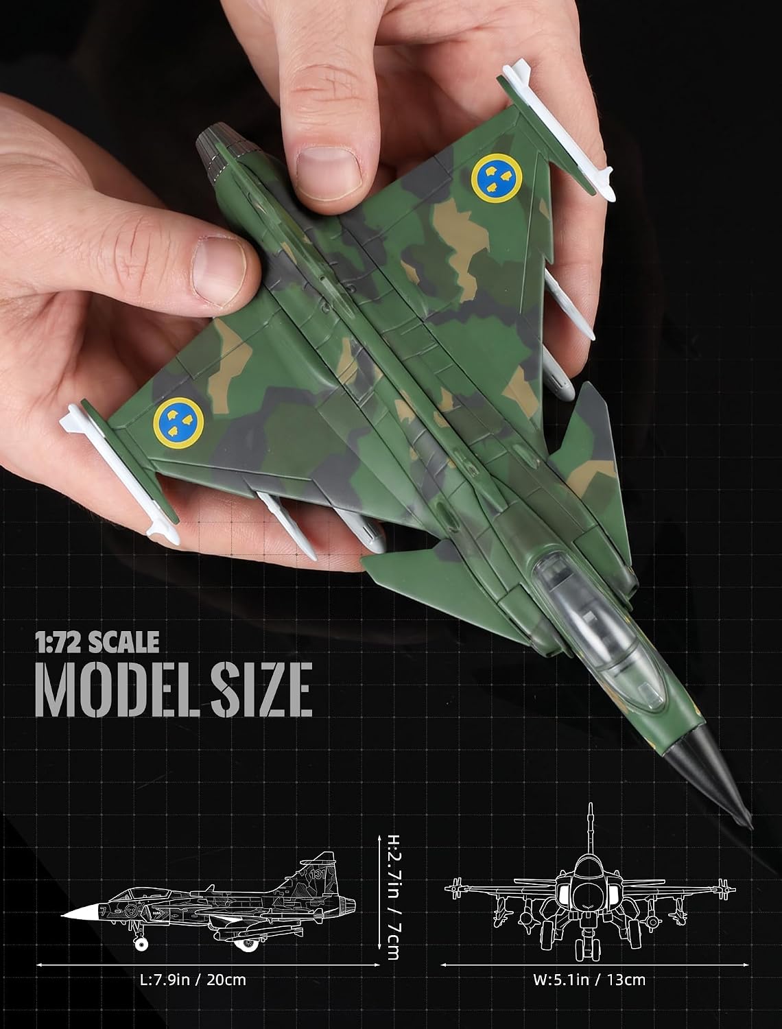 1:72 Maßstab JAS 39 Gripen Kam – Model Kit Quick Bewertung und Preis