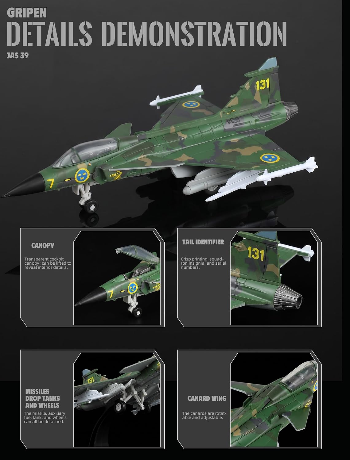 1:72 Maßstab JAS 39 Gripen Kam – Model Kit Quick Bewertung und Preis