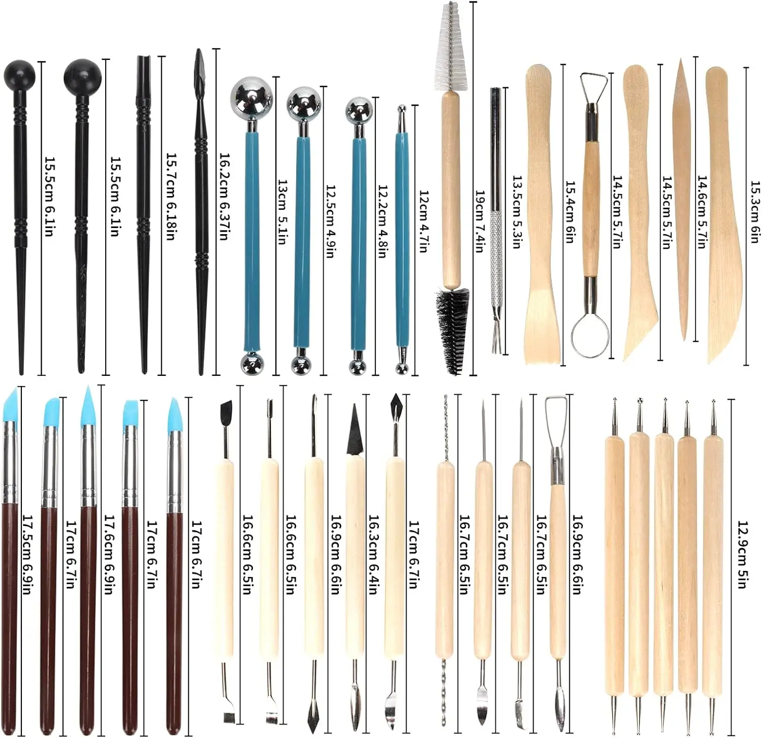 8–61 Teile Töpferwerkzeug-Set  – Model Kit Tool Set Bewertung und Preis