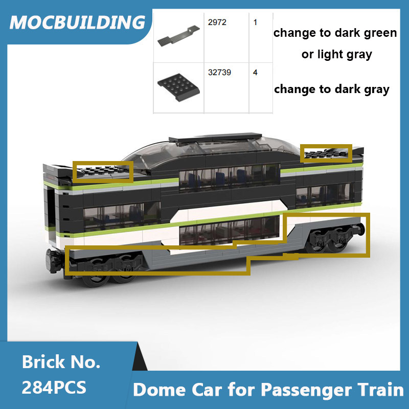 MOC Bausteine Kuppelwagen für  – Model Kit Train Bewertung und Preis