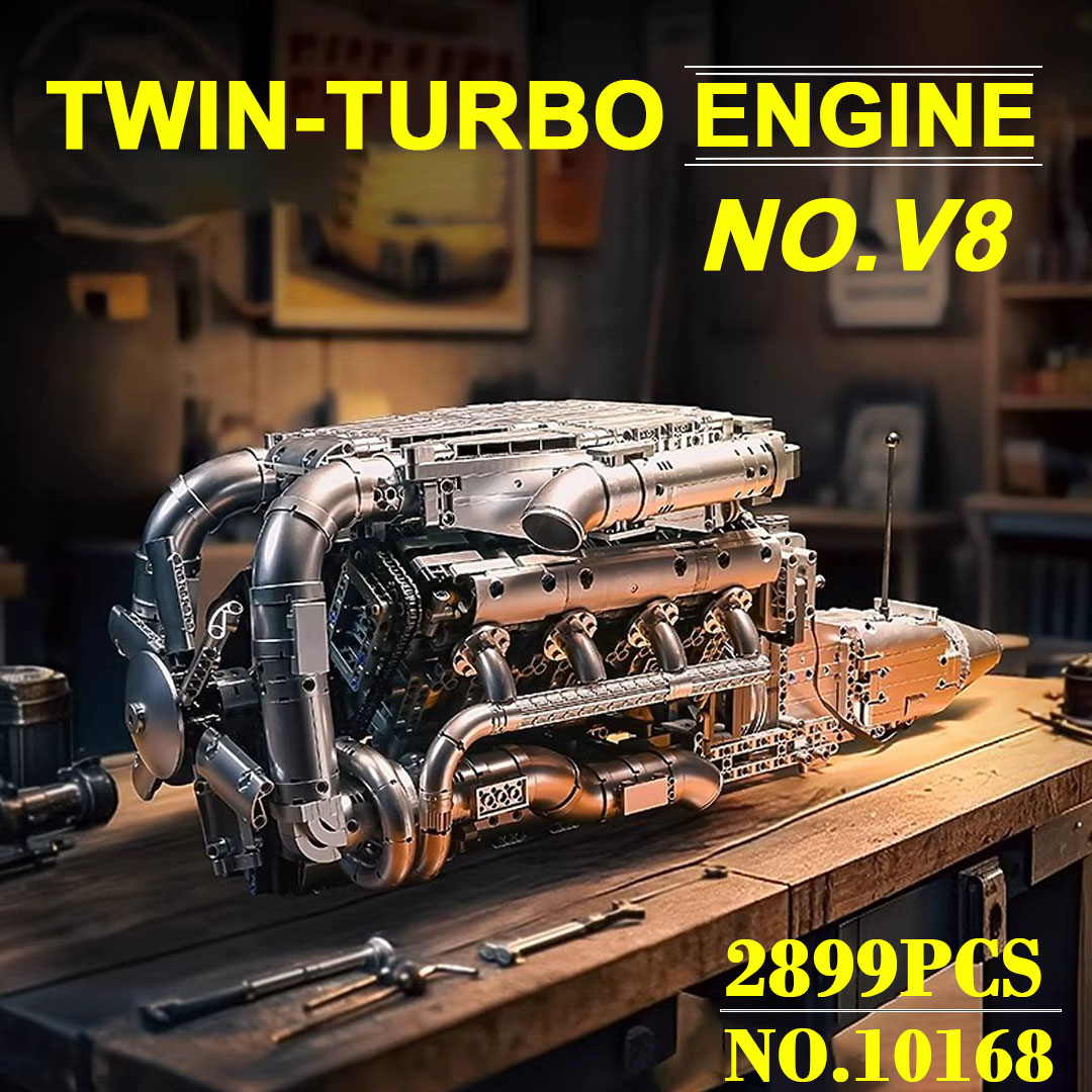 Mould King 10168 V8 Twin Turbo – Model Kit Engine V8 Bewertung und Preis