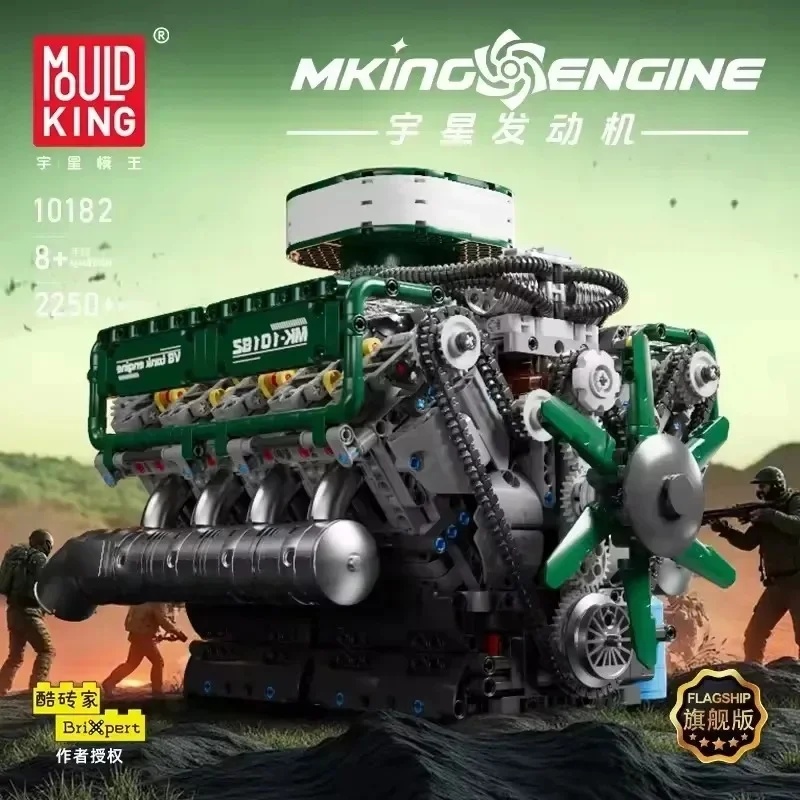 2250 Teile MOULD KING 10182 V8 – Model Kit Engine V8 Bewertung und Preis