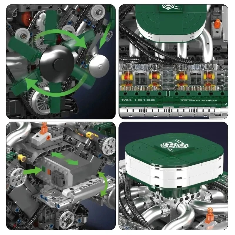 2250 Teile MOULD KING 10182 V8 – Model Kit Engine V8 Bewertung und Preis